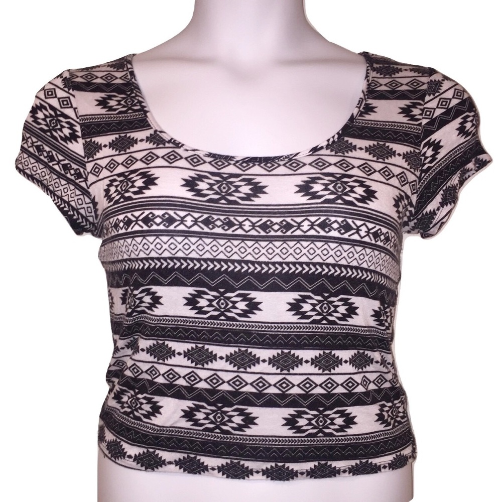 Living Doll Tribal Print Crop Top Size Large